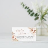 シャワーカードの表示 | Boho Pampas Grass Insert エンクロージャーカード (スタンド正面)