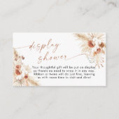 シャワーカードの表示 | Boho Pampas Grass Insert エンクロージャーカード (正面)