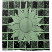 シャワーカー市松模様にテン シャワーカーテン (正面)