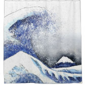 シャワーカ素晴らしーテン日本のウェーブ シャワーカーテン (正面)