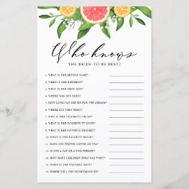 シャワーゲームで花嫁を最高の知ったグレープフルーツ