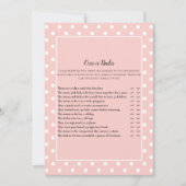 シャワーゲームの下に単にかわいいピンクの弓 招待状 (正面)