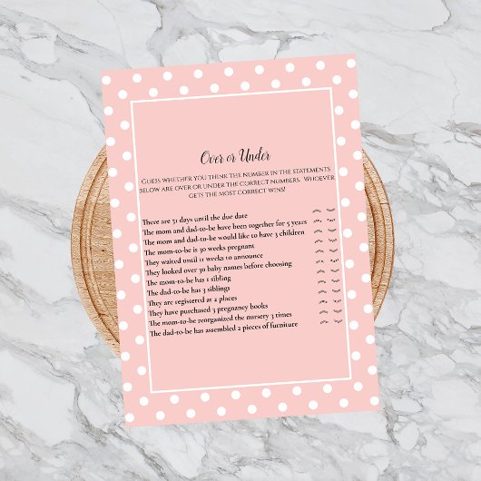 シャワーゲームの下に単にかわいいピンクの弓 招待状