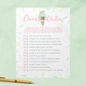 シャワーゲームパックの上または下にアイスクリームを振りかける ノートパッド