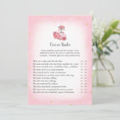 シャワーゲーム中のピンクのフラミンゴバレリーナ 招待状 (スタンド正面)