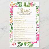 シャワーゲーム,ブライダルシャワーゲーム (正面)