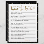 シャワーゲーム | 花嫁ってどれくらい知ってる？ (正面/裏面)