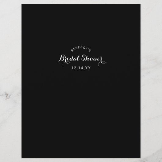 シャワーゲーム | 花嫁ってどれくらい知ってる？ (裏面)