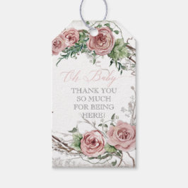 シャワーサンキューラベルボホ赤面バラアート ギフトタグ