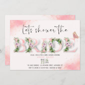 シャワーザブライドフローラブライダルシャワー 招待状 (正面/裏面)