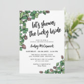 シャワーザラッキー花嫁クローバーブライダルシャワー 招待状 (スタンド正面)