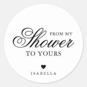 シャワータイムから貴女のもとへ エレガントなブライダルシャワー ラウンドシール