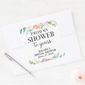 シャワータイムをあなたに ブライダルシャワーのギフト スクエアシール (封筒)