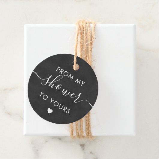 シャワータイムをあなたに、ブライダルシャワーチョークボード フェイバータグ (インサイチュ)