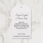 シャワータイムを彩る特別なタグ シルバーまたはゴールドの箔押し ギフトタグ (裏面)