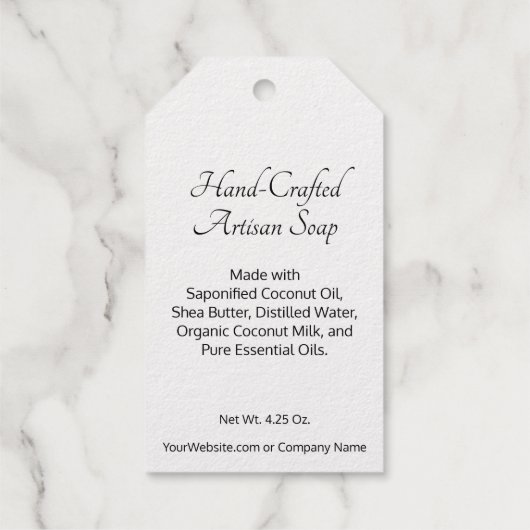 シャワータイムを彩る特別なタグ シルバーまたはゴールドの箔押し ギフトタグ (裏面)