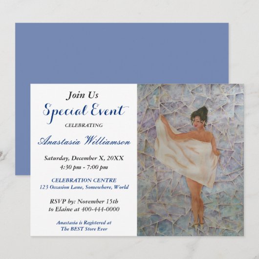 シャワータイムパーティーイベント招待だよ！ 招待状 (正面/裏面)