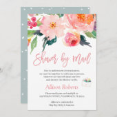 シャワーバイメールお洒落ウォーターカラーガーデンフローラ 招待状 (正面/裏面)