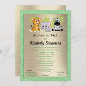 シャワーバイメールジャングルサファリ男女兼用ー 招待状 (正面/裏面)