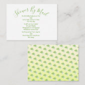 シャワーバイメールベビー男女兼用黄緑 エンクロージャーカード (正面/裏面)