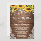 シャワーバイメールライトひまわり素朴ユーカリ 招待状 (正面)