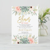 シャワーバイメール多肉類ブライダルシャワー 招待状 (スタンド正面)