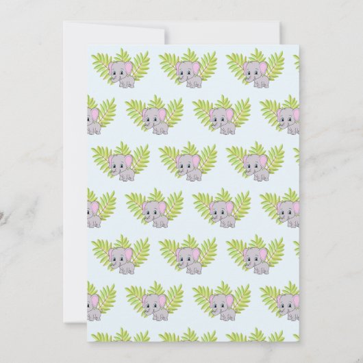 シャワーバイメール男の赤ちゃんブルーオンライン 招待状 (裏面)