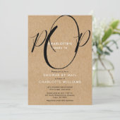 シャワーバイメール長距離振りかけるクラフト素朴 招待状 (スタンド正面)