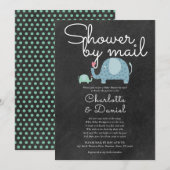 シャワーバイメール 長距離 おしゃれなワイルドフラワー 招待状 (正面/裏面)