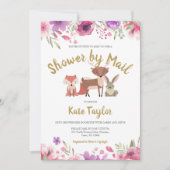 シャワーバイメール 長距離 おしゃれなワイルドフラワー 招待状 (正面)