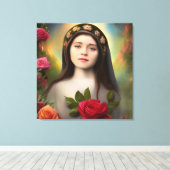 シャワーバラ キャンバスプリント (インサイチュ (ウッドフロア))