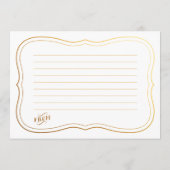 シャワーパーソナライズされたアドバイスカード花嫁または新しいママ アドバイスカード (裏面)