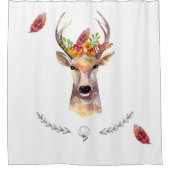 シャワーパーソナライズされたカーテンボーホディアバックヘッドBr シャワーカーテン (正面)