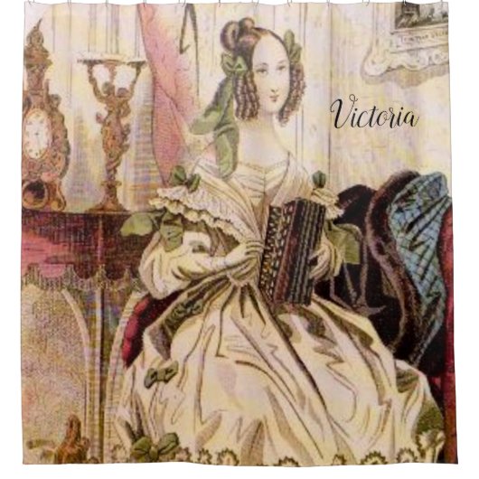 シャワービクトリアンカーテン シャワーカーテン (正面)