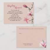 シャワーピンクのマグノリアの花を表示 エンクロージャーカード (正面/裏面)