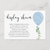 シャワーブルーバルーンユーカリの緑を表示 エンクロージャーカード (正面)