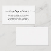 シャワーベビー挿入カードの表示 エンクロージャーカード (正面/裏面)