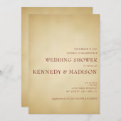 シャワーベーシックセピア シンプルテキスト ノンバイナリーシャワー 招待状 (正面/裏面)