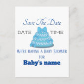 シャワーポストカードの男の赤ちゃん日を保存 ポストカード (正面)