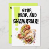 シャワーマの時間はいつだって今！ シャワーマはアラブの食文化 招待状 (正面/裏面)