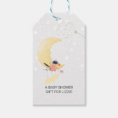 シャワームーンとスターを表示パーソナライズされた ギフトタグ (正面)