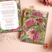 シャワーメール 水彩花 50歳の誕生日 招待状