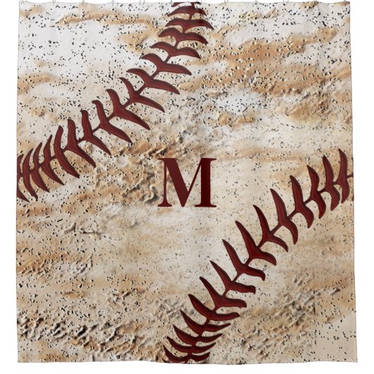 シャワーモノグラムのカーテ男性へン シャワーカーテン (正面)