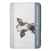 シャワーモー溝に可愛い子牛のve バスマット (正面縦)