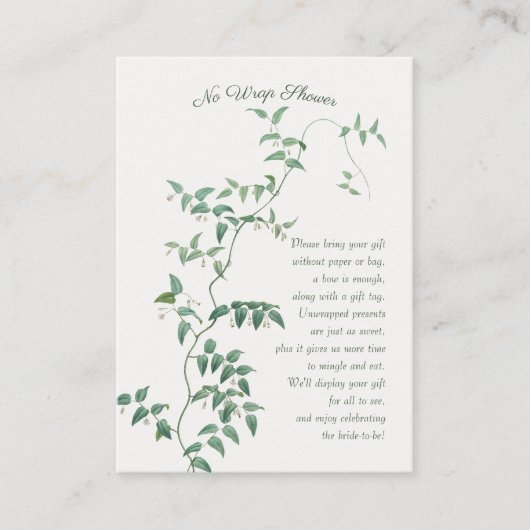 シャワールーム用カード(ラッピング不要) エンクロージャーカード (正面)