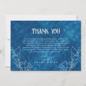 シャワー前の何か青いサンキューカード 招待状 (正面)