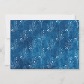 シャワー前の何か青いサンキューカード 招待状 (裏面)