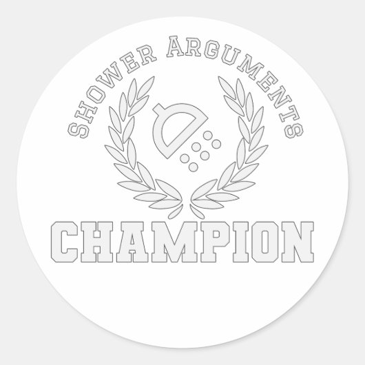シャワー引数チャンピオン ラウンドシール (正面)