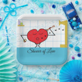 シャワー愛の流れ:ブライダルパーティ ペーパープレート (パーティー)