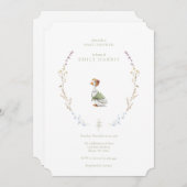 シャワー招待状 – ストーリーブックブルー 招待状 (正面/裏面)